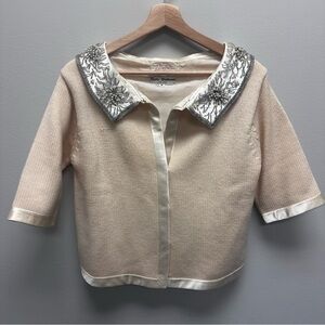 Robinsons in the British‎ Crown Colony Embroidered Sweater Womens Medium Wool